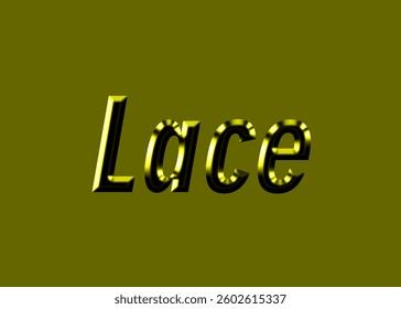 Abstract Lace Text Effect Design Golden Background