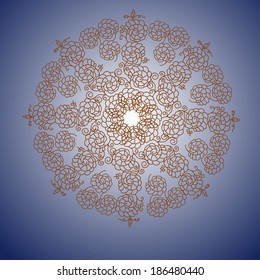 abstract lacy flower or snowflake