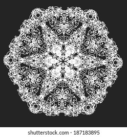abstract lacy flower or snowflake