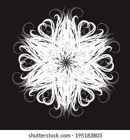abstract lacy flower or snowflake