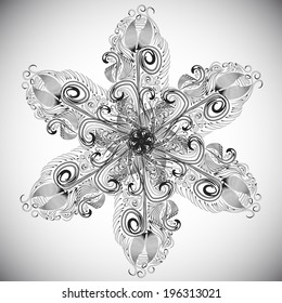 abstract lacy flower or snowflake