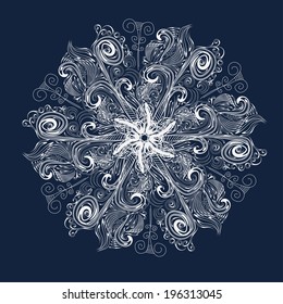 abstract lacy flower or snowflake