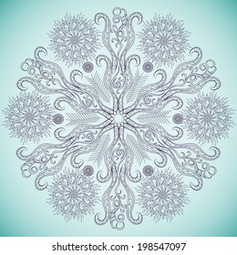 abstract lacy flower or snowflake