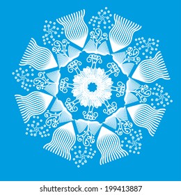 abstract lacy flower or snowflake