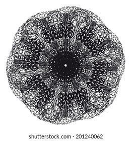 abstract lacy flower or snowflake