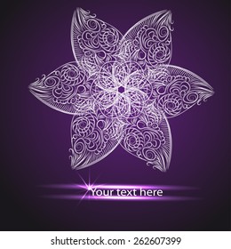abstract lacy flower or snowflake