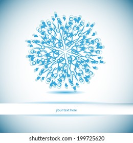 abstract lacy flower or snowflake. Print on clothing or wallpaper