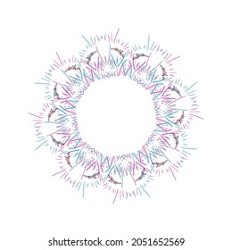 Abstract lacy frame or border. Vector illustration.