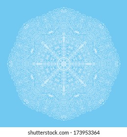 Abstract lacy mandala, vector element for design.