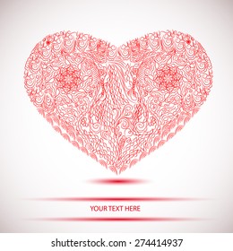 abstract lacy red heart