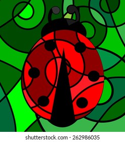 abstract ladybug