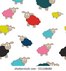 Abstract lamb seamless pattern background vector illustration