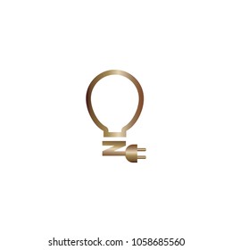 Abstract lamp logo design template