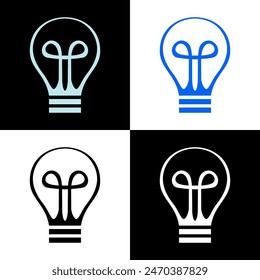 abstract lamp   logo design vector 