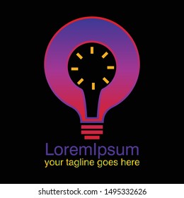 Abstract lamp logo. Vector logotype design.
