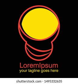 Abstract lamp logo. Vector logotype design.
