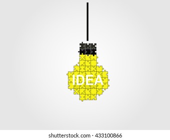 Abstract lamp of puzzle pieces