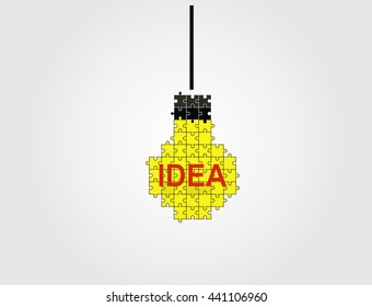 Abstract lamp of puzzle pieces