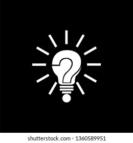 abstract lamp as question symbol