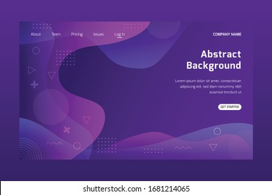 Abstract Landing Page Background / Landing Page Design