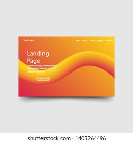 Abstract landing page design template for website
