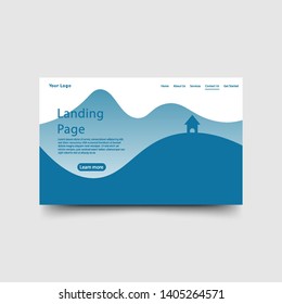 Abstract landing page design template for website