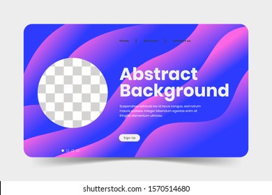 abstract landing page gradient Wave minimal geometric color background design, Dynamic shapes composition concept, Modern and futuristic design vector illustration