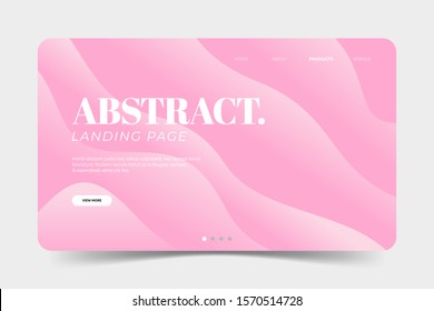 abstract landing page gradient Wave minimal geometric color background design, Dynamic shapes composition concept, Modern and futuristic design vector illustration
