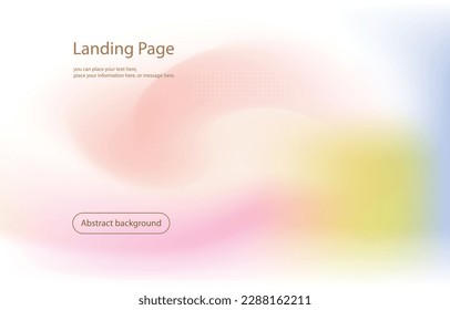 Abstract landing page liquid vector illustration background for your landing page design. Minimal background for for website designs.