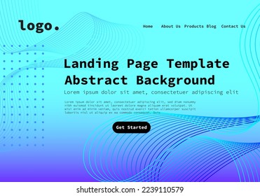 abstract landing page with striped line with halftone particle dots communication radio technology background for website UI , Annual reports, flyer, poster, cover friendly use vectorEPS.