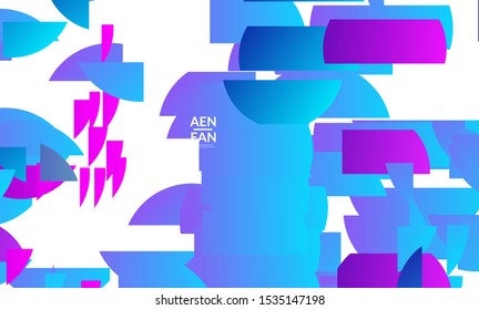 Abstract landing page template with bright colored random stripes. Dynamic modern design with scattered gradient geometric shapes. Simple colorful futuristic elements. Sport music social media layout.