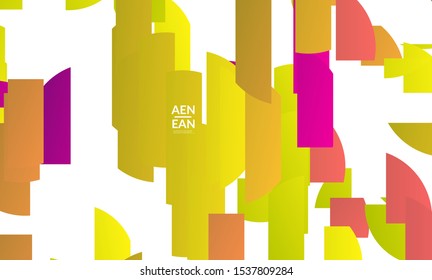 Abstract landing page template with bright colored random stripes. Dynamic modern design with scattered gradient geometric shapes. Simple colorful futuristic elements. Sport music social media layout.