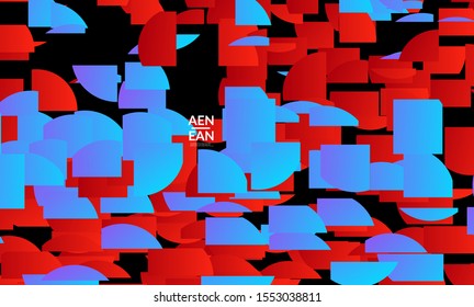 Abstract landing page template with bright colored random stripes. Dynamic modern design with scattered gradient geometric shapes. Simple colorful futuristic elements. Sport music social media layout.