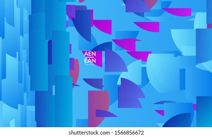 Abstract landing page template with bright colored random stripes. Dynamic modern design with scattered gradient geometric shapes. Simple colorful futuristic elements. Sport music social media layout.