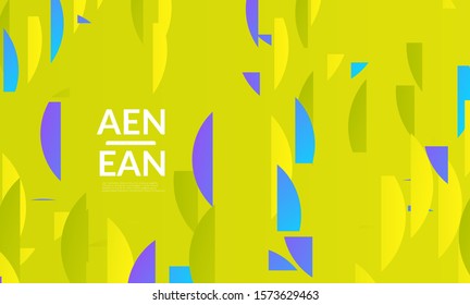 Abstract landing page template with bright colored random stripes. Dynamic modern design with scattered gradient geometric shapes. Simple colorful futuristic elements. Sport music social media layout.