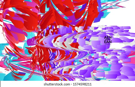 Abstract landing page template with bright colored random small particle explosion. Sport music social media layout. Optical art dynamic background with outer space motion. Futuristic vector.