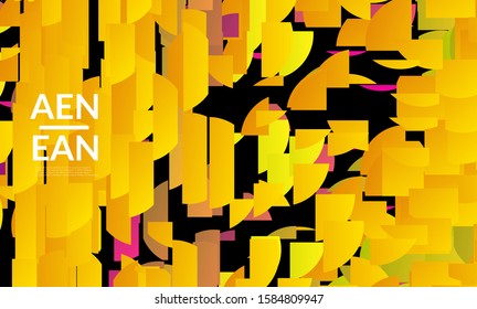 Abstract landing page template with bright colored random stripes. Dynamic modern design with scattered gradient geometric shapes. Simple colorful futuristic elements. Sport music social media layout.