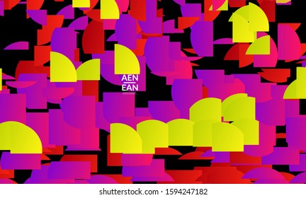 Abstract landing page template with bright colored random stripes. Dynamic modern design with scattered gradient geometric shapes. Simple colorful futuristic elements. Sport music social media layout.