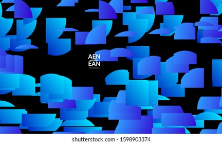 Abstract landing page template with bright colored random stripes. Dynamic modern design with scattered gradient geometric shapes. Simple colorful futuristic elements.  