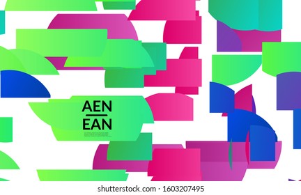 Abstract landing page template with bright colored random stripes. Dynamic modern design with scattered gradient geometric shapes. Simple colorful futuristic elements. Sport music social media layout.