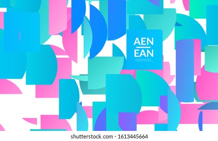 Abstract landing page template with bright colored random stripes. Dynamic modern design with scattered gradient geometric shapes. Simple colorful futuristic elements. Sport music social media layout.