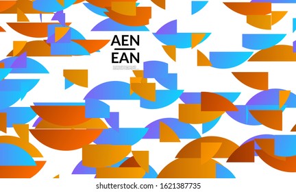 Abstract landing page template with bright colored random stripes. Dynamic modern design with scattered gradient geometric shapes. Simple colorful futuristic elements. Sport music social media layout.