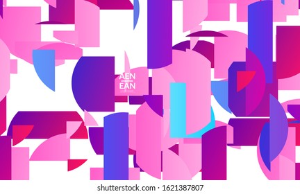 Abstract landing page template with bright colored random stripes. Dynamic modern design with scattered gradient geometric shapes. Simple colorful futuristic elements. Sport music social media layout.