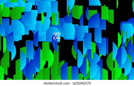 Abstract landing page template with bright colored random stripes. Dynamic modern design with scattered gradient geometric shapes. Simple colorful futuristic elements. Sport music social media layout.