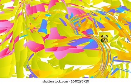 Abstract landing page template with bright colored random small particle explosion. Sport music social media layout. Optical art dynamic background with outer space motion. Futuristic vector.