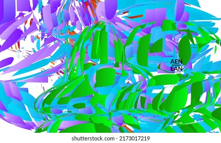 Abstract landing page template with bright colored random small particle explosion. Sport music social media layout. Optical art dynamic background with outer space motion. Futuristic vector.
