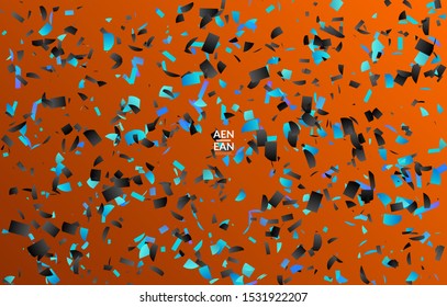 Abstract landing page templates with small bright paper pieces on gradient background. Dynamic modern design with glitch gradient lines. Simple colorful futuristic elements.