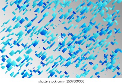 Abstract landing page templates with small bright paper pieces on gradient background. Dynamic modern design with glitch gradient lines. Simple colorful futuristic elements.