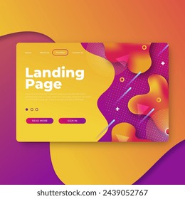 Abstract landing page vector design in eps 10