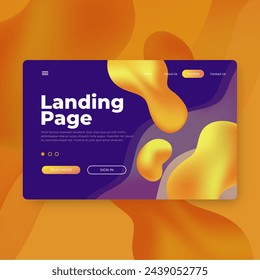 Abstract landing page vector design in eps 10